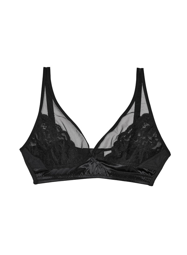 Black - Fuller Cup Charlotte Soft Bralette | Fleur du Mal - DEMO