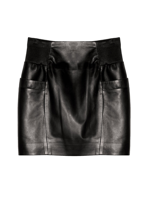 Black - Leather Skirt | Fleur du Mal - DEMO
