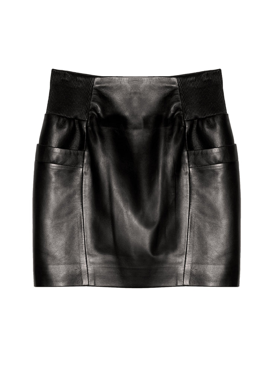 Black - Leather Skirt | Fleur du Mal - DEMO