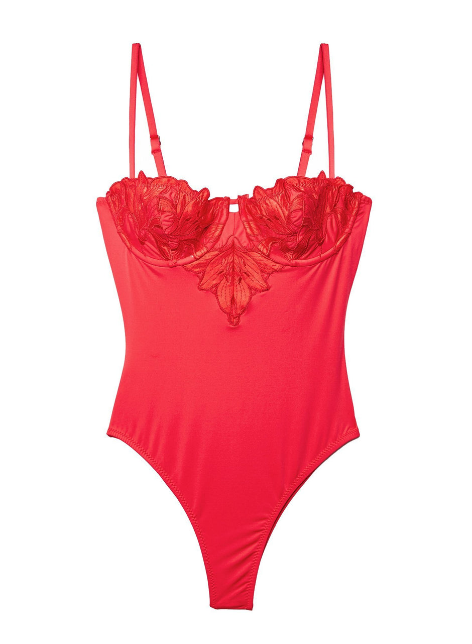 Red poppy - Lily Cupped One Piece Swimsuit | Fleur du Mal - DEMO
