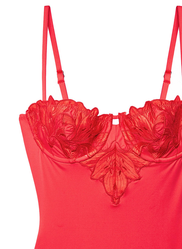 Red poppy - Lily Cupped One Piece Swimsuit | Fleur du Mal - DEMO