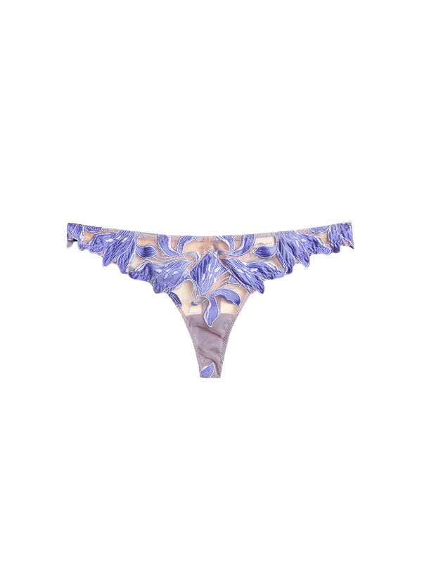 Periwinkle - Lily Embroidery Hipster Thong | Fleur du Mal - DEMO