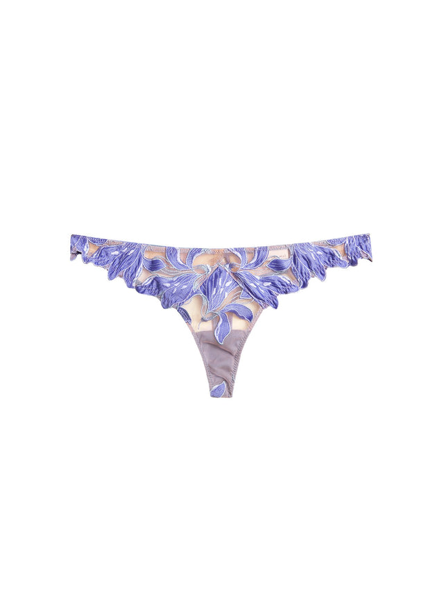 Periwinkle - Lily Embroidery Hipster Thong | Fleur du Mal - DEMO