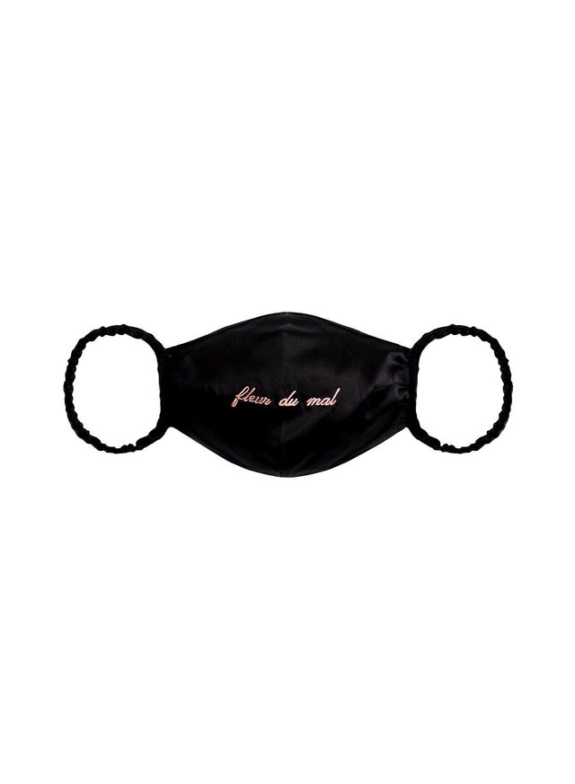 Black - Logo Silk Face Mask | Fleur du Mal - DEMO