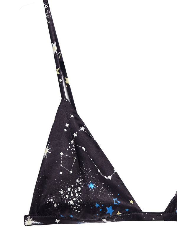 Constellation print - Luxe Triangle Bra | Fleur du Mal - DEMO