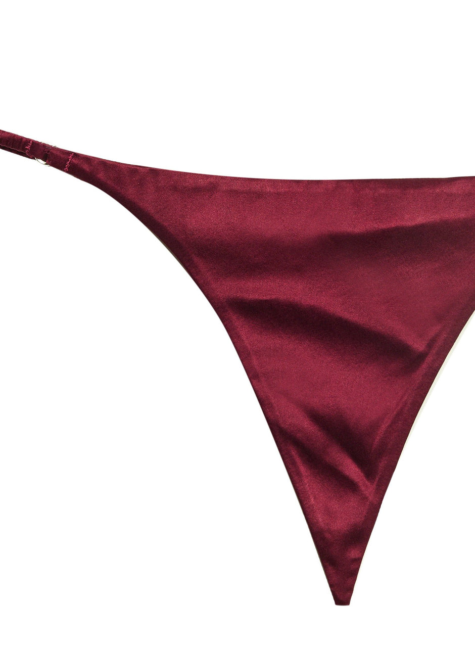 Maroon - Luxe V String | Fleur du Mal - DEMO
