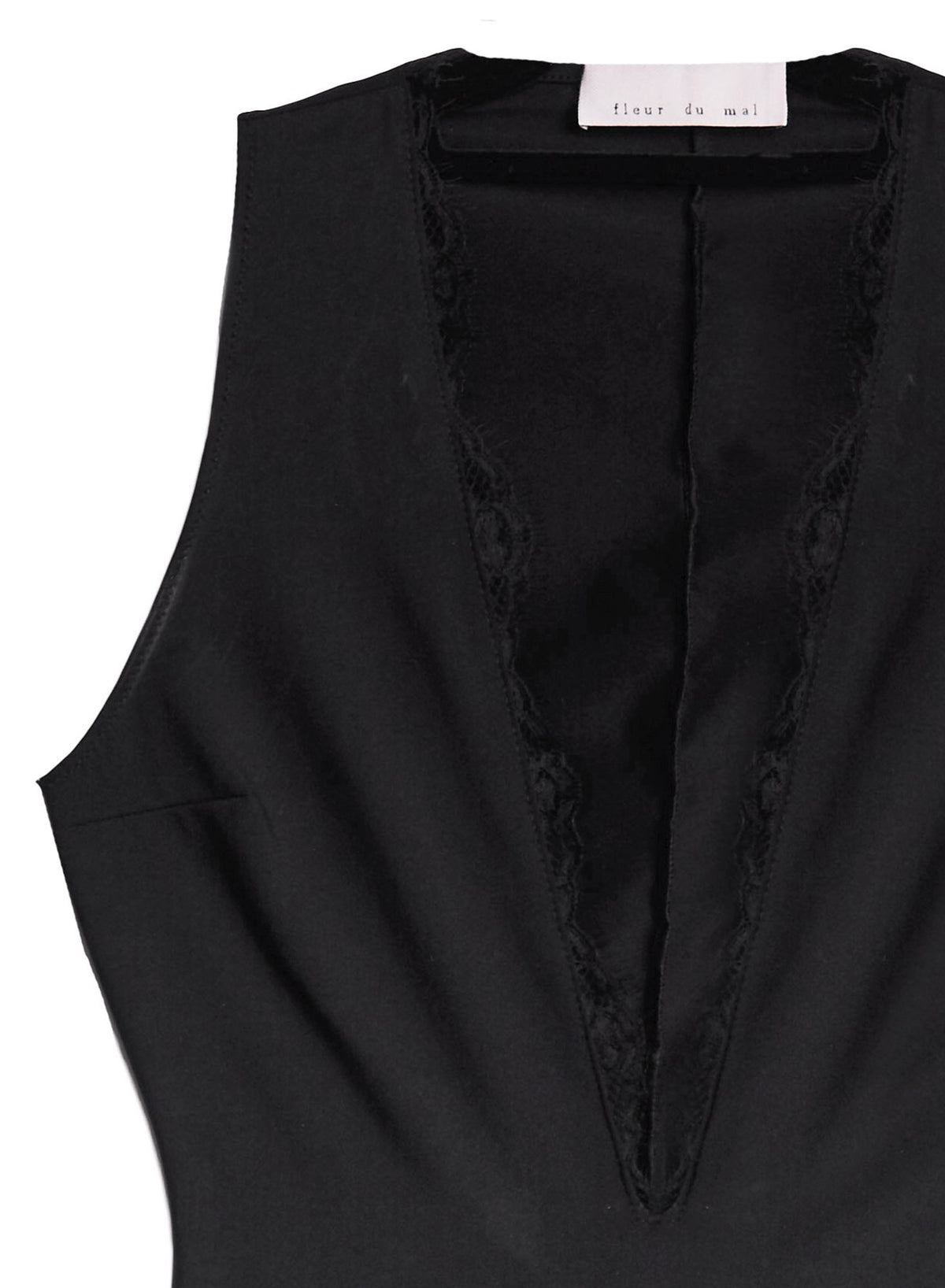 Margo Lace Trim Deep V Bodysuit