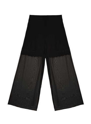 Black - Margo Lace Trimmed Pant | Fleur du Mal - DEMO