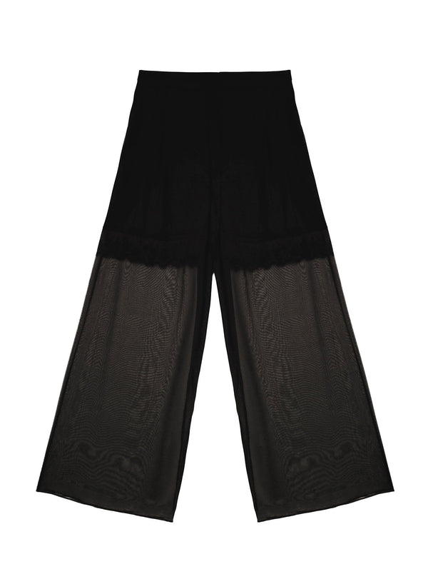 Black - Margo Lace Trimmed Pant | Fleur du Mal - DEMO