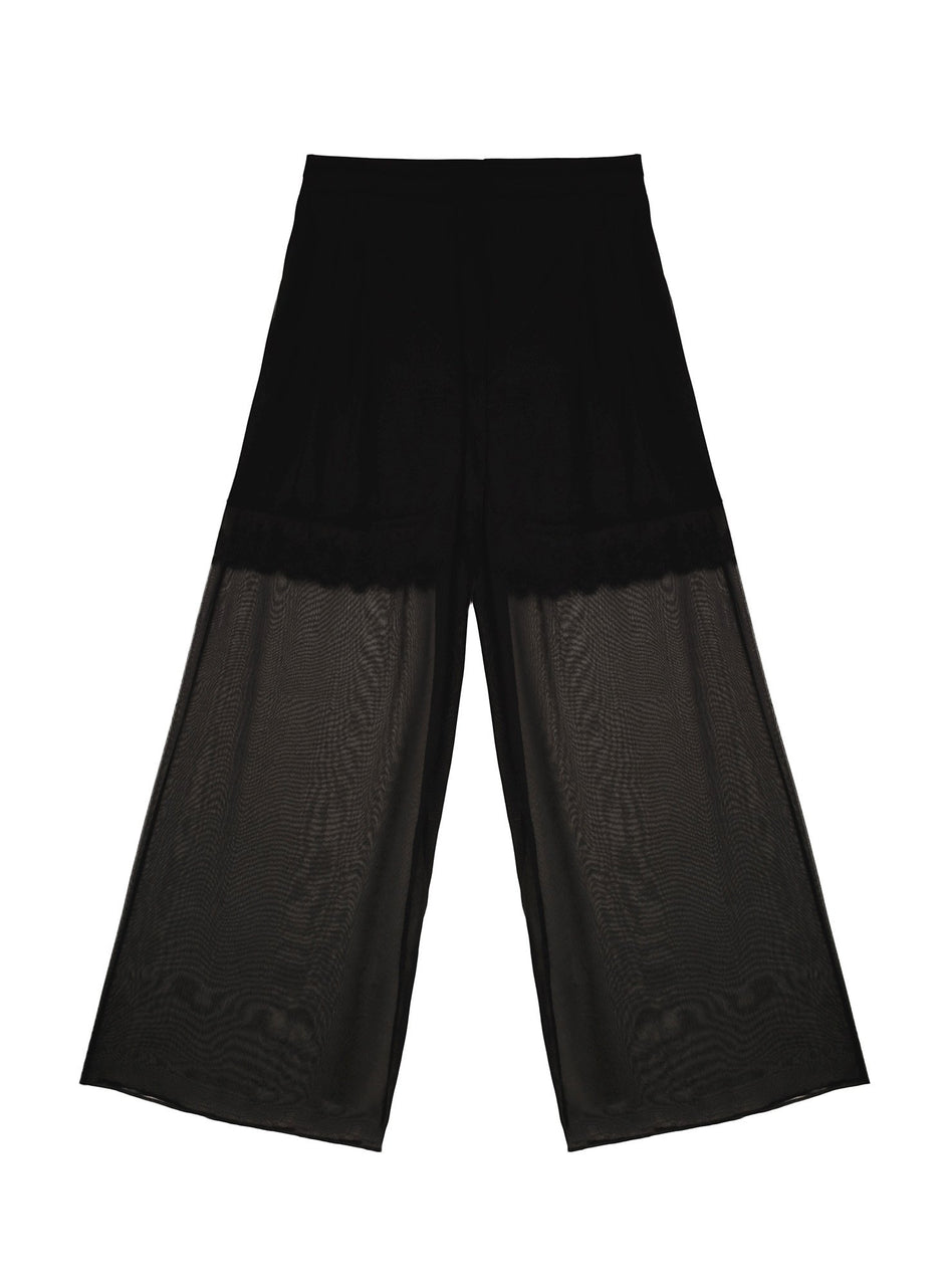 Black - Margo Lace Trimmed Pant | Fleur du Mal - DEMO