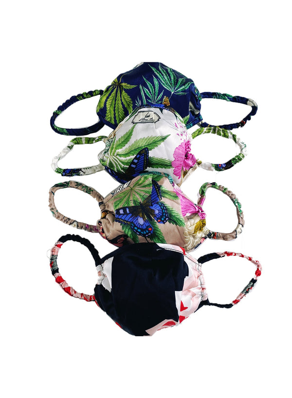 Papillon indigo - Silk Face Mask | Fleur du Mal - DEMO