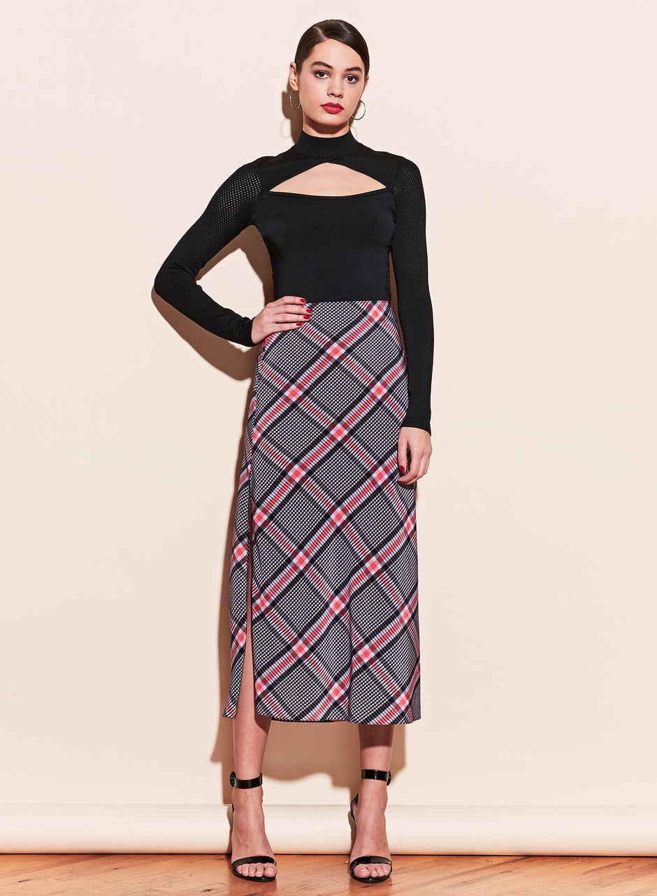 Black - Cutout Knit Top | Fleur du Mal - DEMO