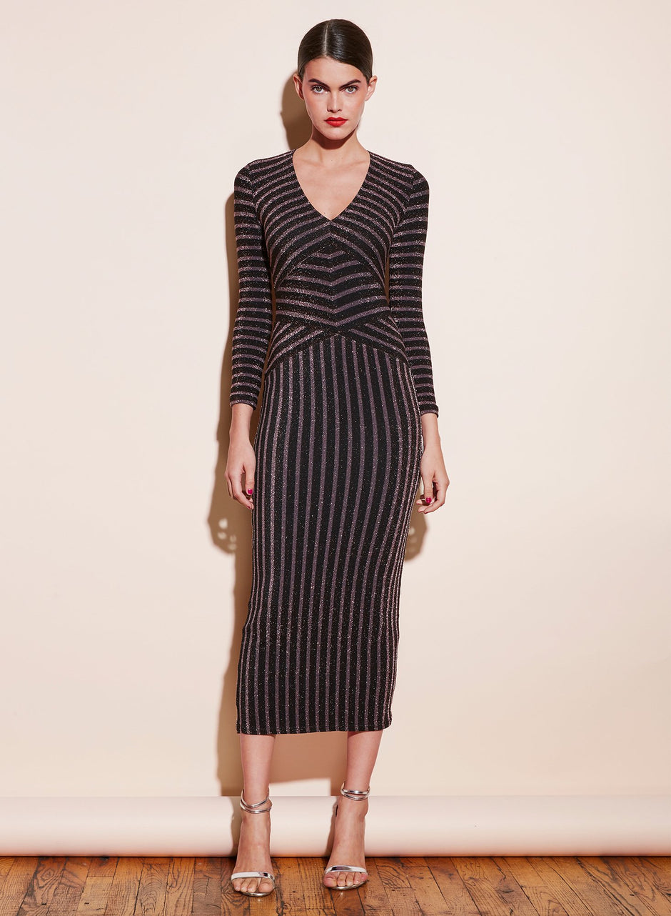 Bisou stripe - Mitered Knit Dress | Fleur du Mal - DEMO