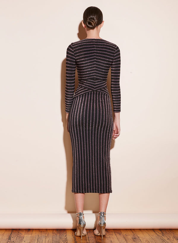 Bisou stripe - Mitered Knit Dress | Fleur du Mal - DEMO