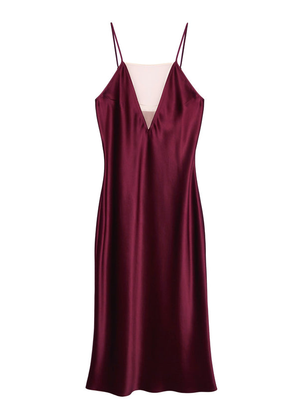 Mulberry - Sheer Plunge Bias Slip | Fleur du Mal - DEMO