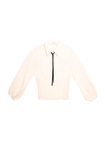 Creme - Necktie Blouse | Fleur du Mal - DEMO