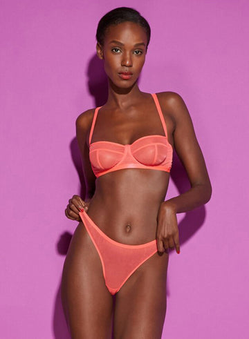 Neon raspberry - Tricot Thong | Fleur du Mal - DEMO