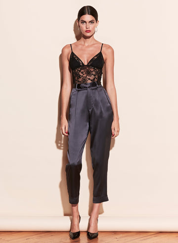 Black - Magnolia Lace Triangle Bodysuit | Fleur du Mal - DEMO