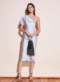 One Shoulder Bias Slip Dress
