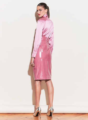 Bisou - Patent V-Yoke Skirt | Fleur du Mal - DEMO