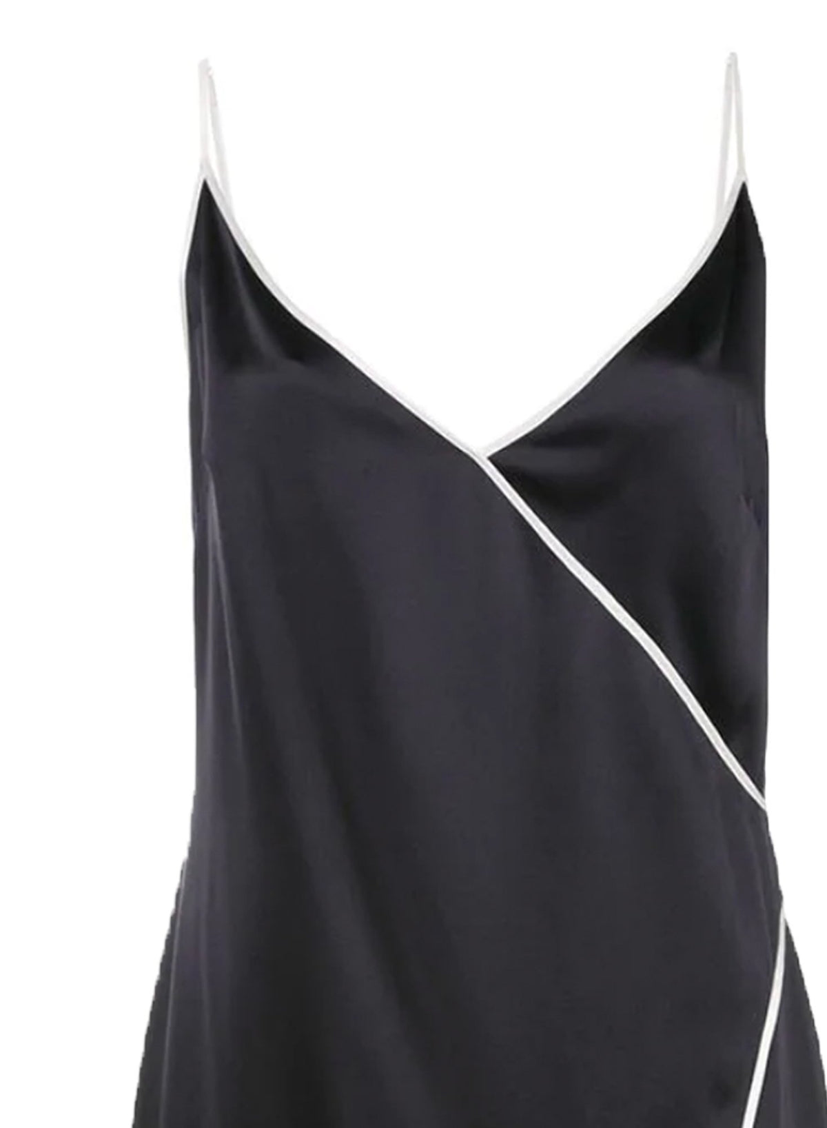 Piped V-Neck Dress
