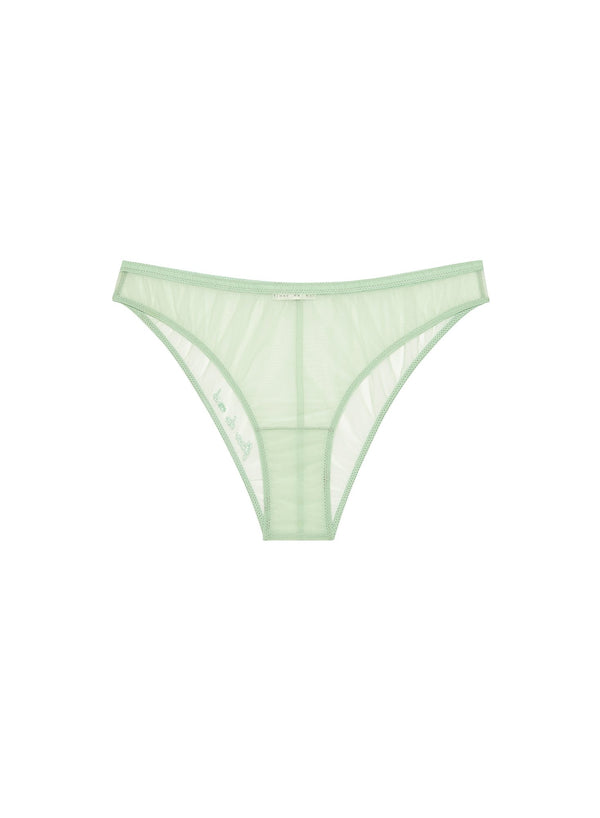 Pistachio - Logo Embroidered Tricot Hipster | Fleur du Mal - DEMO