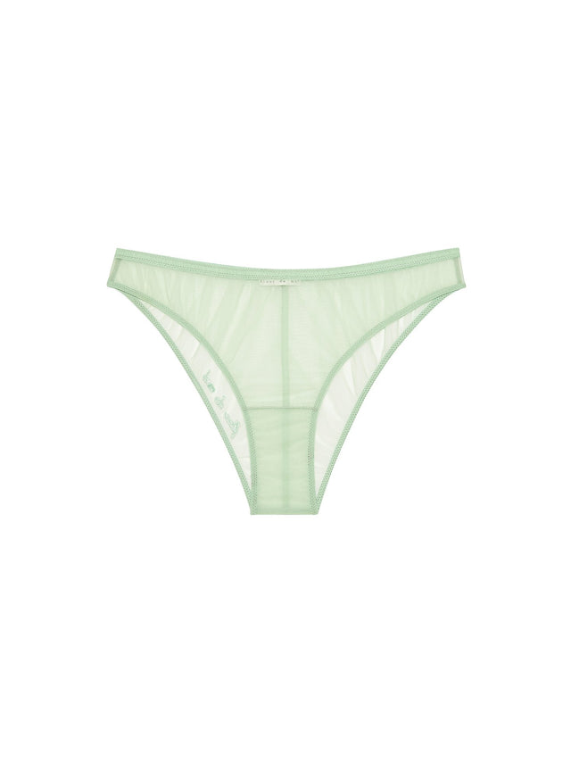 Pistachio - Logo Embroidered Tricot Hipster | Fleur du Mal - DEMO