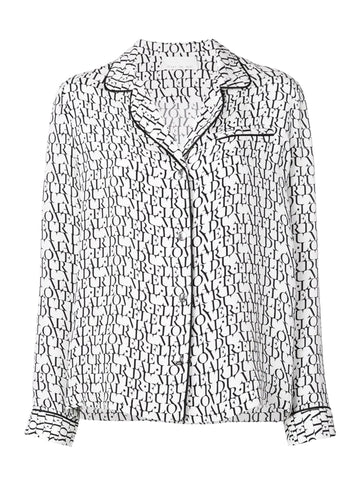 Ivory logo print - Fleur PJ Top | Fleur du Mal - DEMO