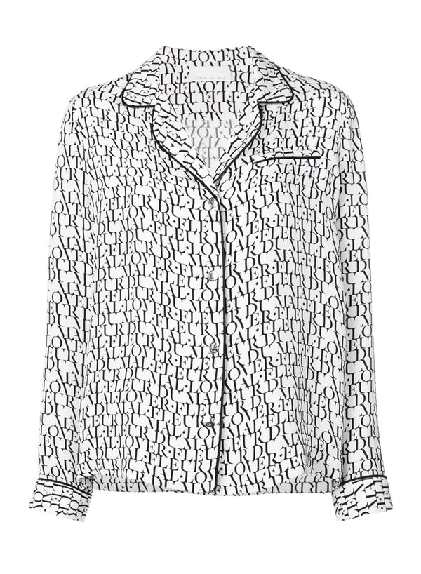 Ivory logo print - Fleur PJ Top | Fleur du Mal - DEMO