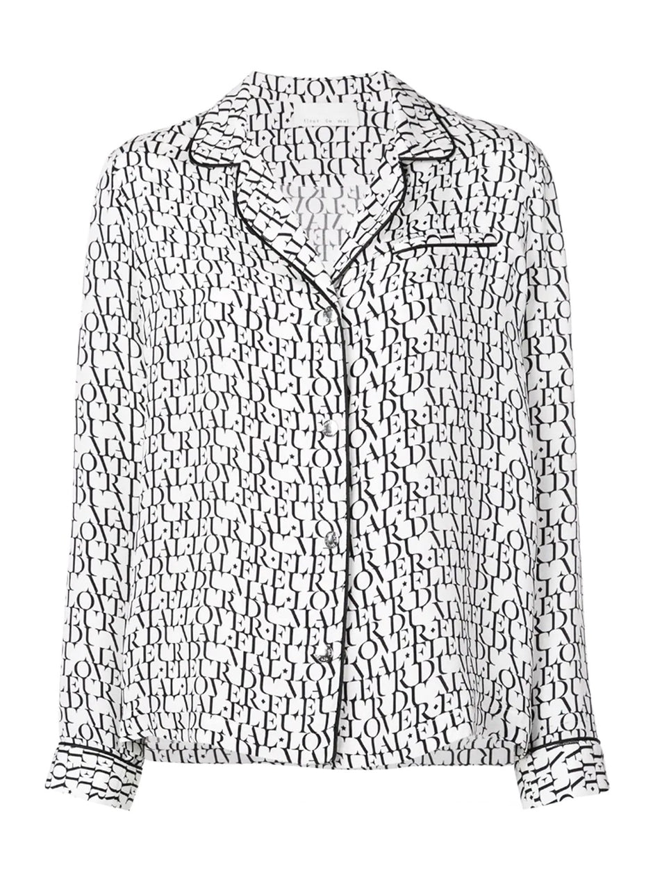 Ivory logo print - Fleur PJ Top | Fleur du Mal - DEMO