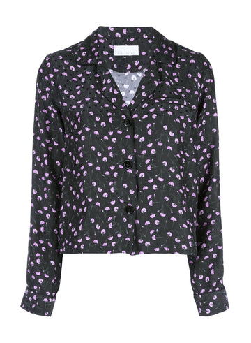 Rose quartz carnation - Printed Dot Jacquard PJ Top | Fleur du Mal - DEMO