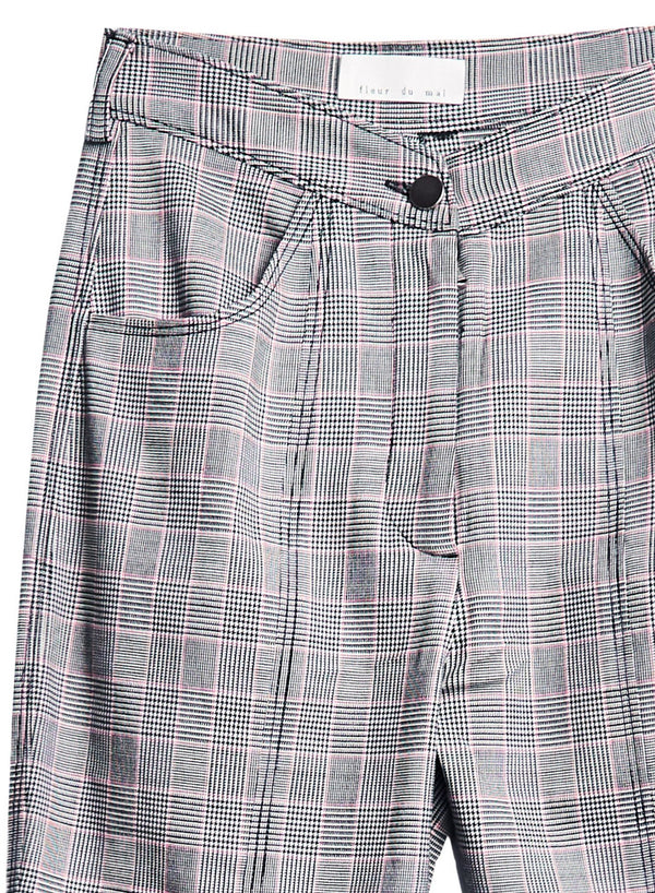 Plaid check - Plaid Check Flare Pant | Fleur du Mal - DEMO