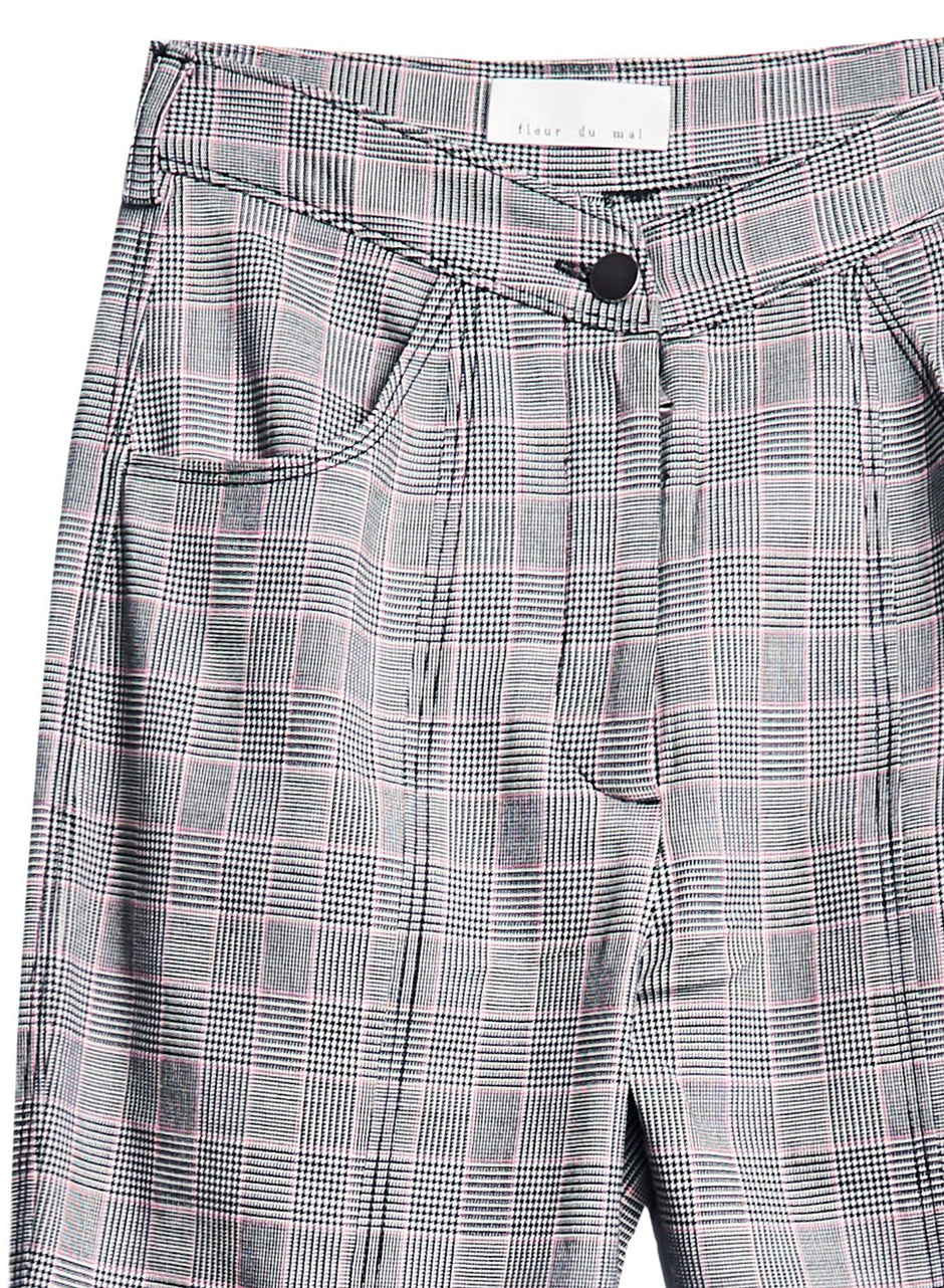 Plaid check - Plaid Check Flare Pant | Fleur du Mal - DEMO