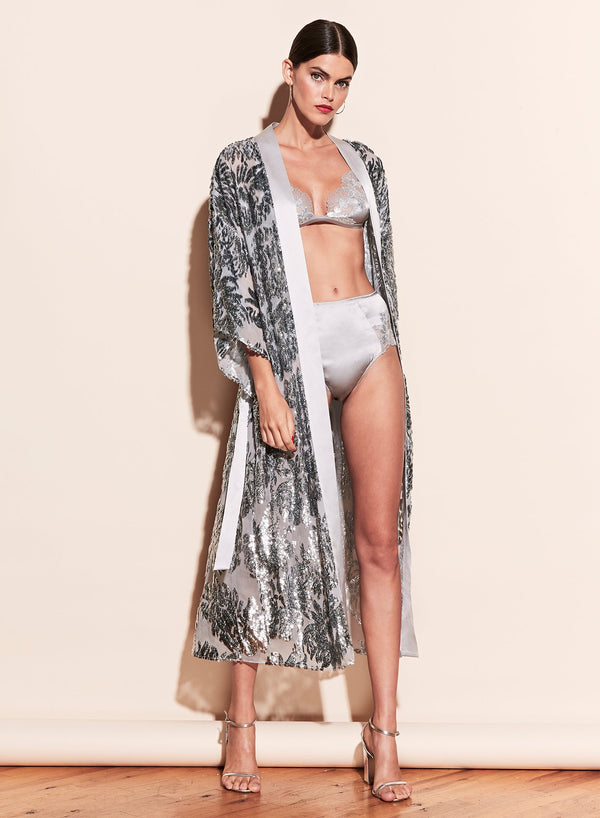 Silver foil - Violet High Waist Panty | Fleur du Mal - DEMO