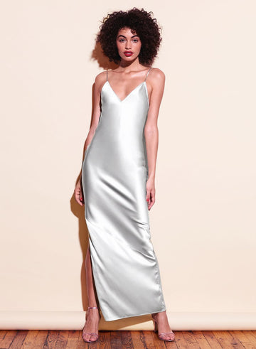 Platinum - Silk Bias Gown | Fleur du Mal - DEMO