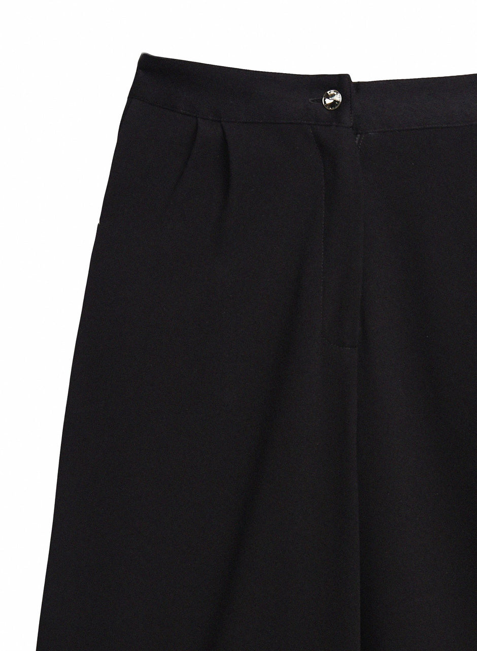 Black - Pleated Pant | Fleur du Mal - DEMO