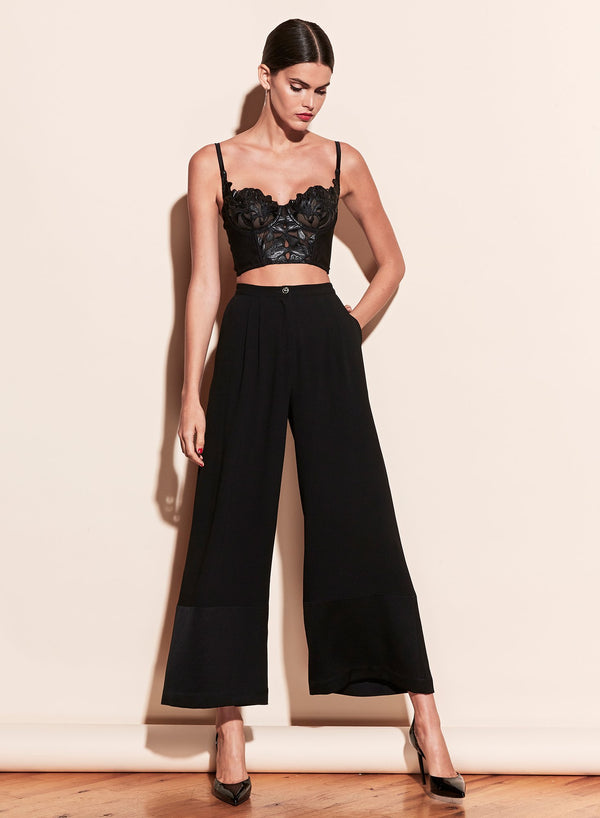 Black - Pleated Pant | Fleur du Mal - DEMO