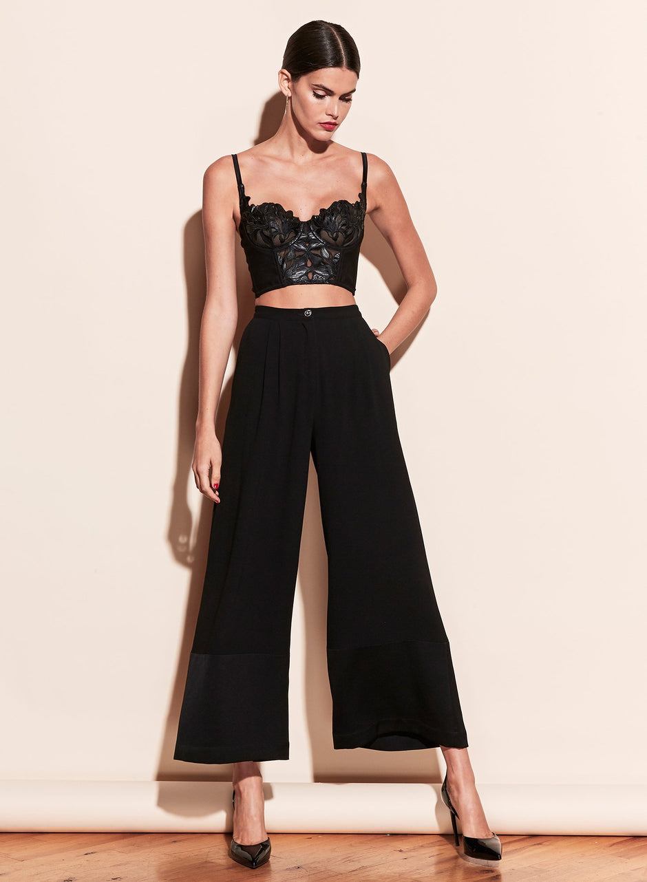 Black - Pleated Pant | Fleur du Mal - DEMO