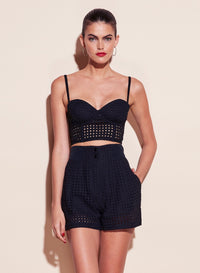 Eyelet Balconette Bustier Top