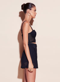 Eyelet Balconette Bustier Top
