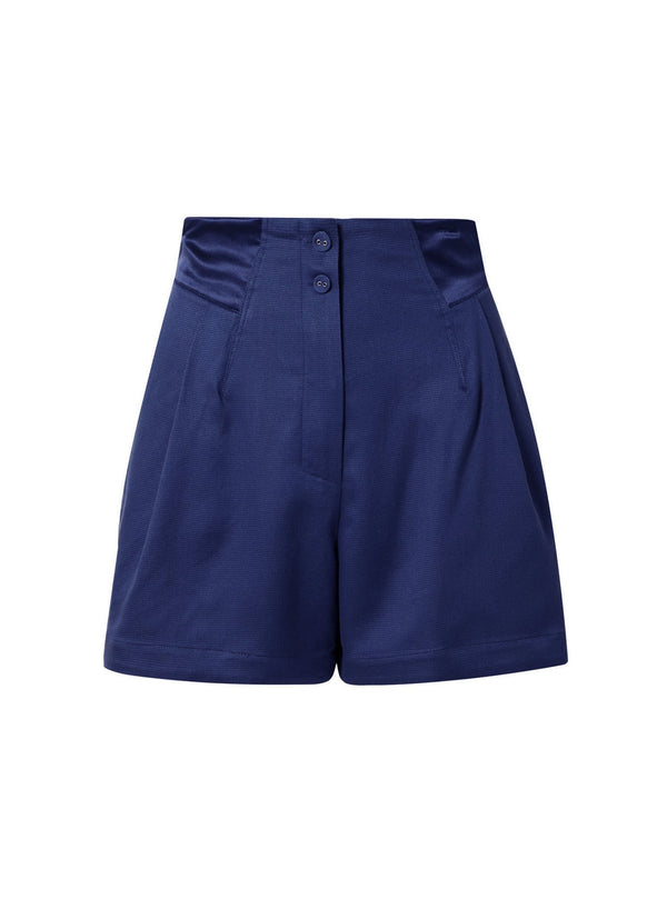 Spring indigo - Pleated Shorts | Fleur du Mal - DEMO