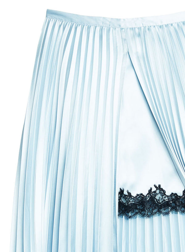 Glacier - Pleated Lace Insert Skirt | Fleur du Mal - DEMO
