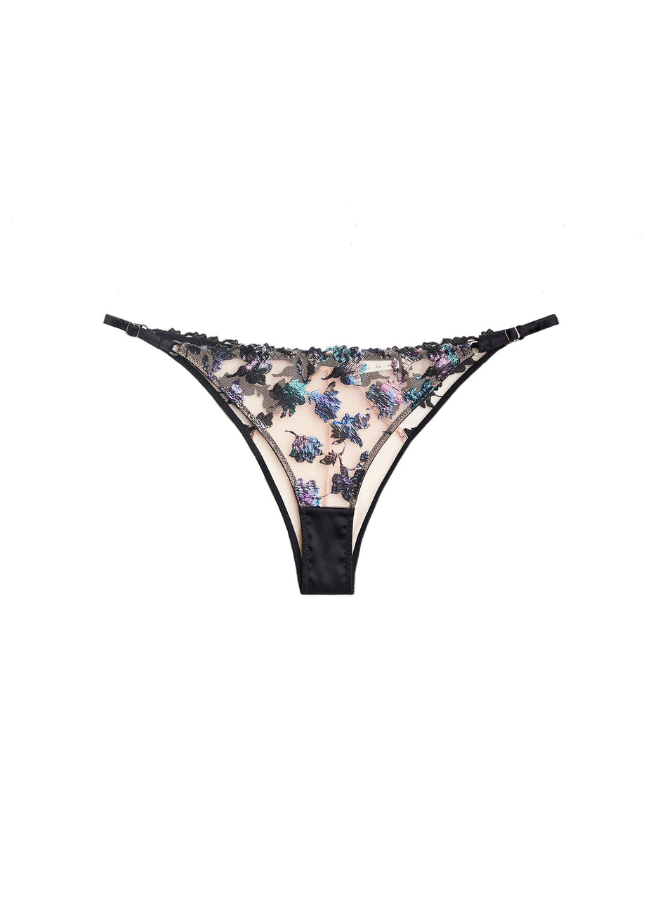Black - Prisma Embroidery Cheeky | Fleur du Mal - DEMO