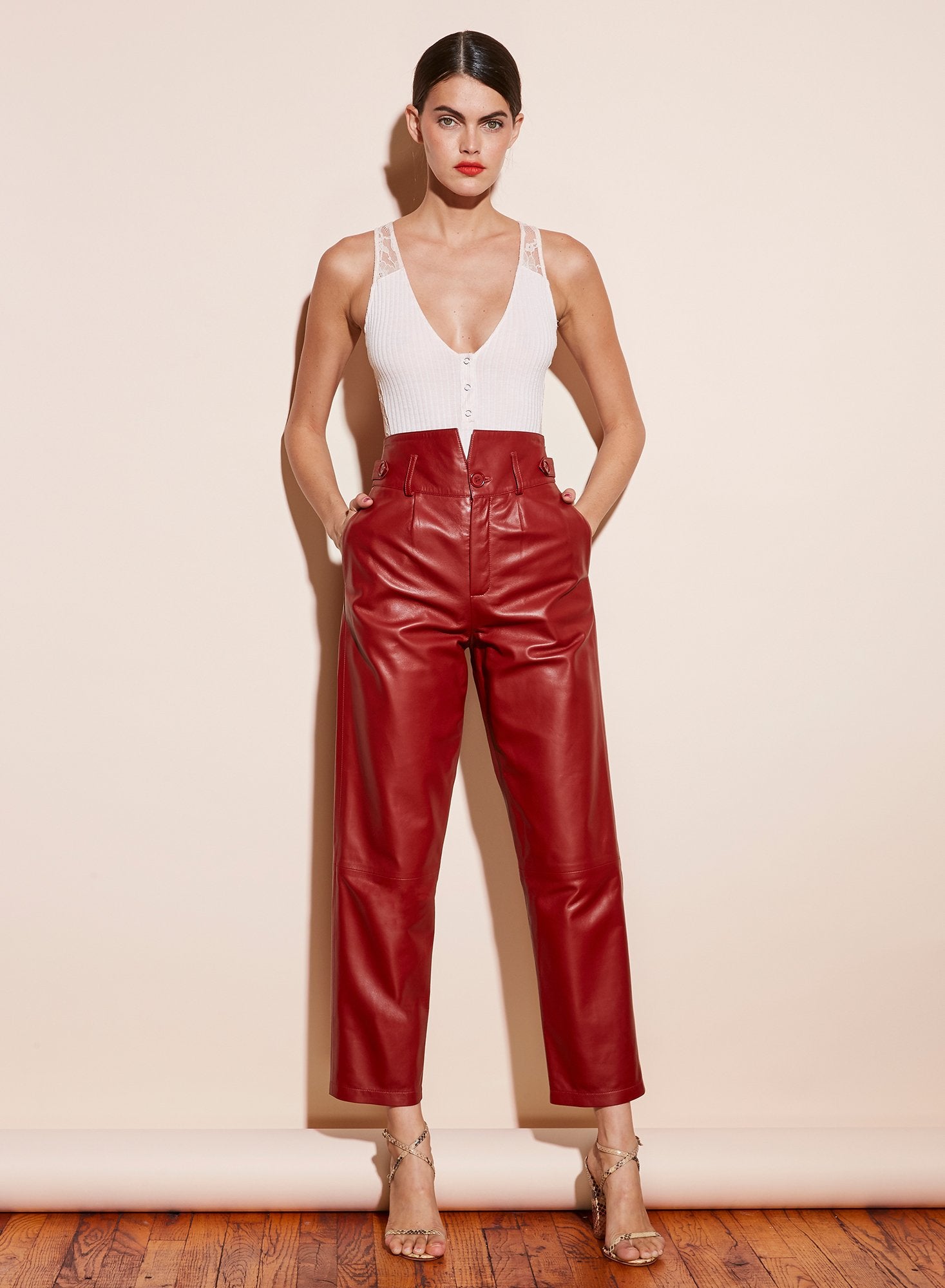 Lace Insert Ribbed Bodysuit