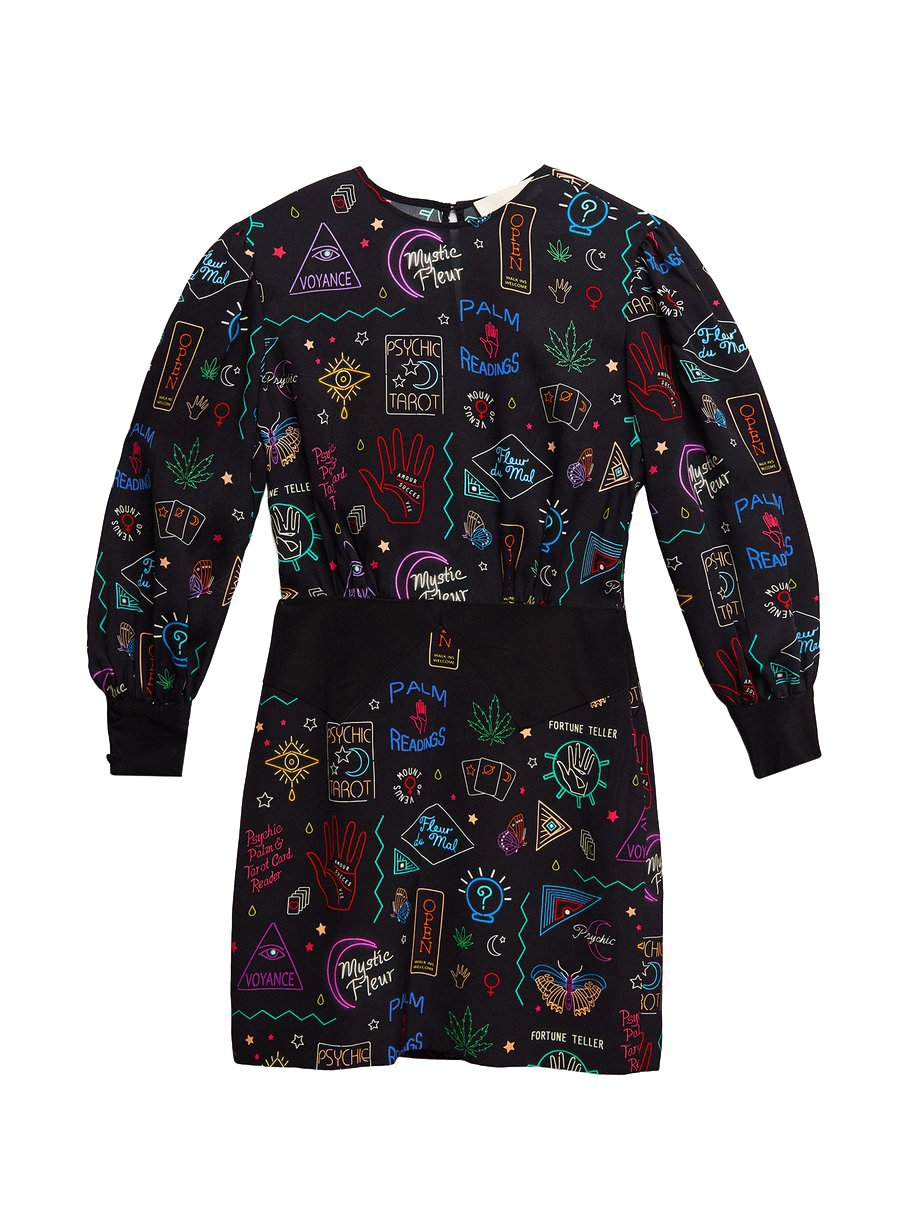 Palmistry - Puff Sleeve Gartered Dress | Fleur du Mal - DEMO