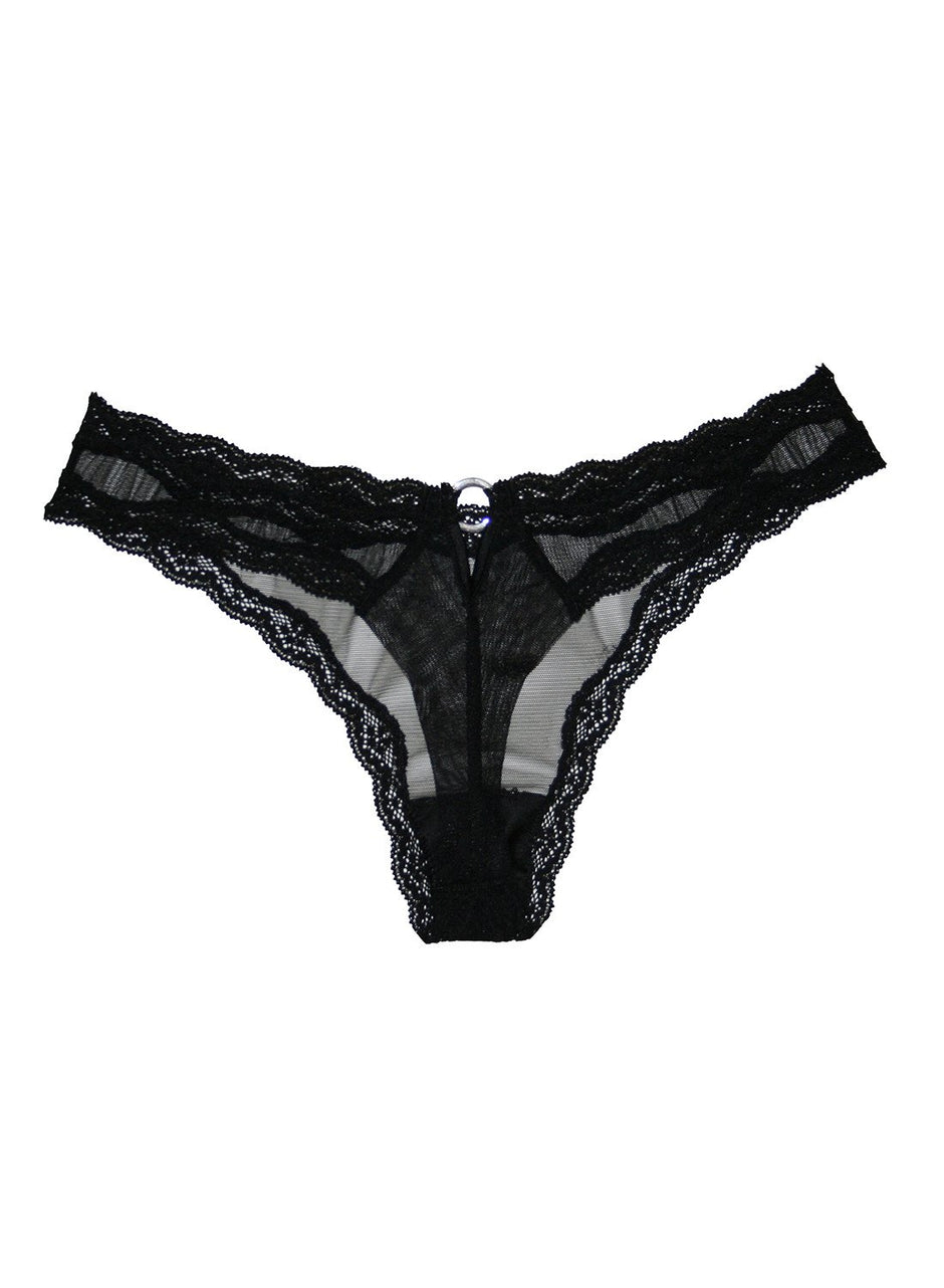 Black - Sheer Tulle Thong | Fleur du Mal - DEMO