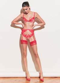 Lily Embroidery Hipster Thong