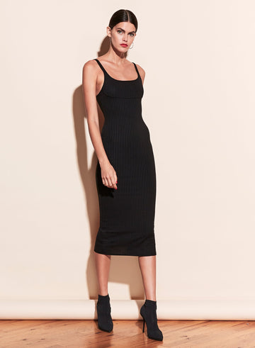 Black - Ribbed Knit Bustier Dress | Fleur du Mal - DEMO