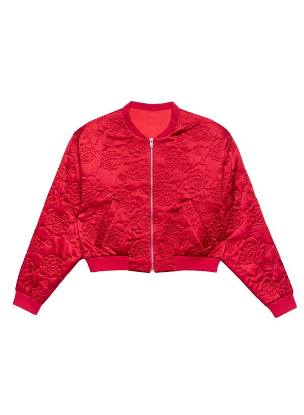 Rouge - Rose Quilted Bomber Jacket | Fleur du Mal - DEMO