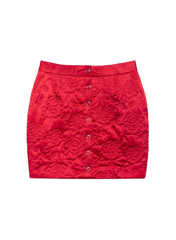 Rouge - Rose Quilted Skirt | Fleur du Mal - DEMO